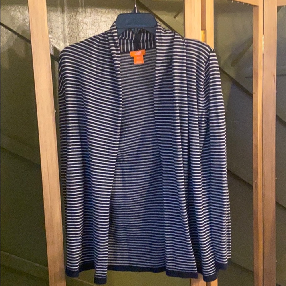 Navy Striped Cardigan